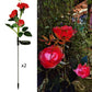 Realistic Solar Powered Waterproof Rose Flowers