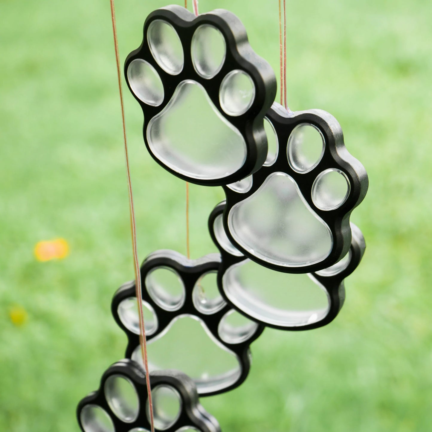 Dog Paw Prints Solar Waterproof Wind Chime