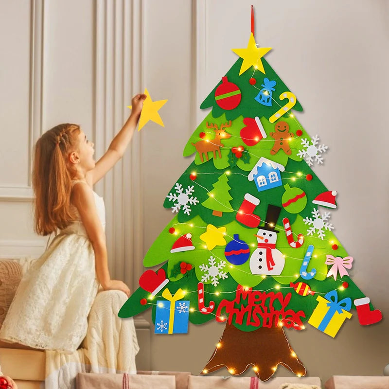 Kids Christmas Tree with Lights + Free Snowman