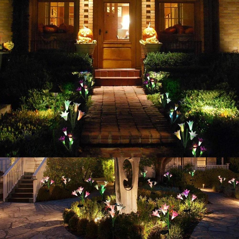 Solar Powered Lily Flower Lights