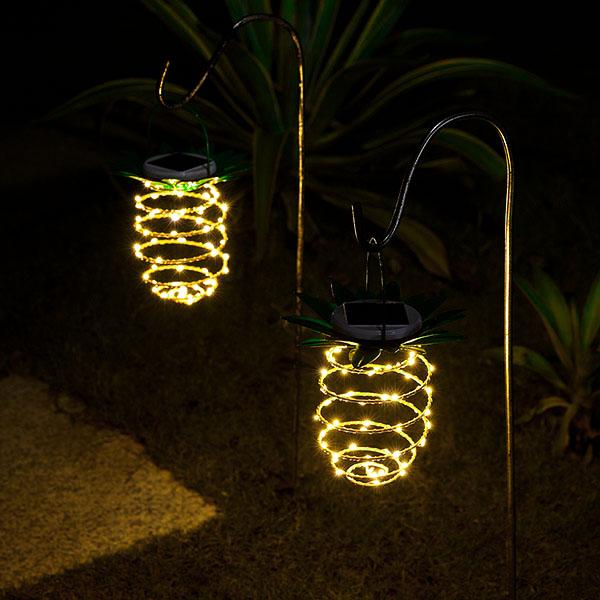 Solar Powered Pineapple Lights (2 PACK)