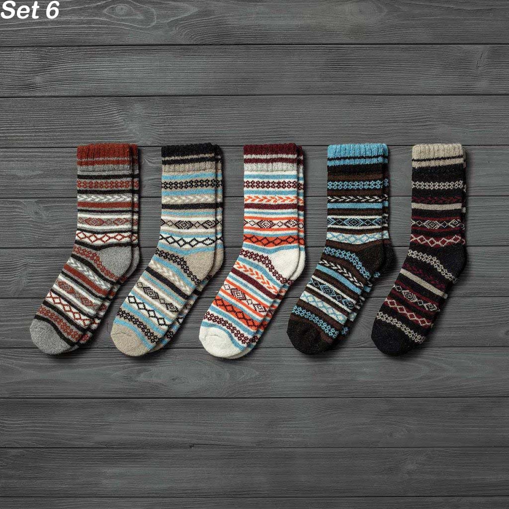 Warm Nordic Socks (5 Pairs Per Set) One Size Fits All