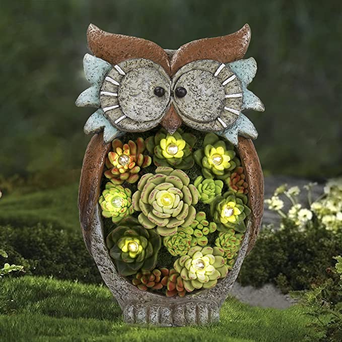 Solar Owl LED Lights Ornament
