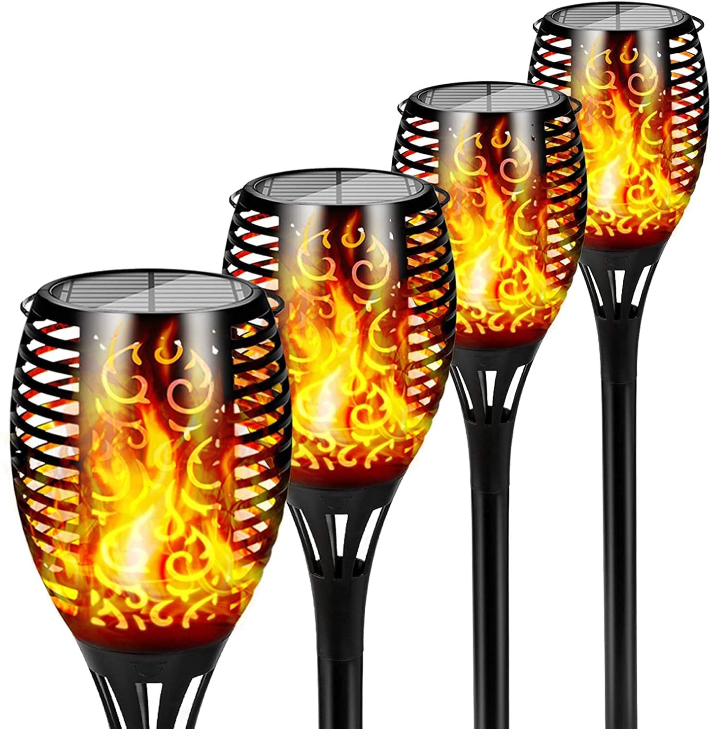 Solar Powered Torch Lights 4 Pack