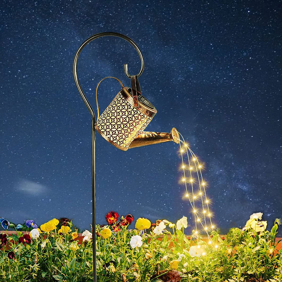 Solar Watering Can With Cascading Lights Free UK Shipping 50 OFF